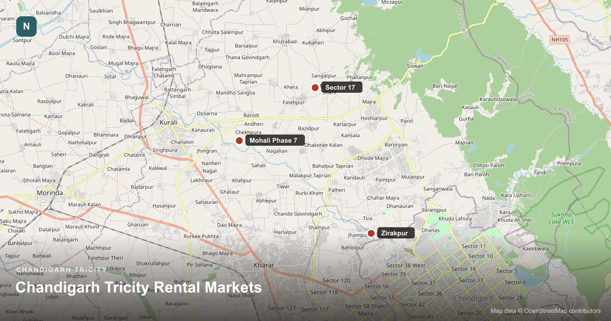 Nexscore has no rent or pricing data for any Tricity locality. Here's exactly what it does measure, and how to use that to narrow down where to look before you check actual listings.