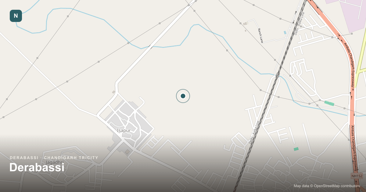 A growing industrial and residential town on the Tricity's southern edge, on the Chandigarh–Ambala highway beyond Zirakpur. Not yet a Nexscore-tracked locality.