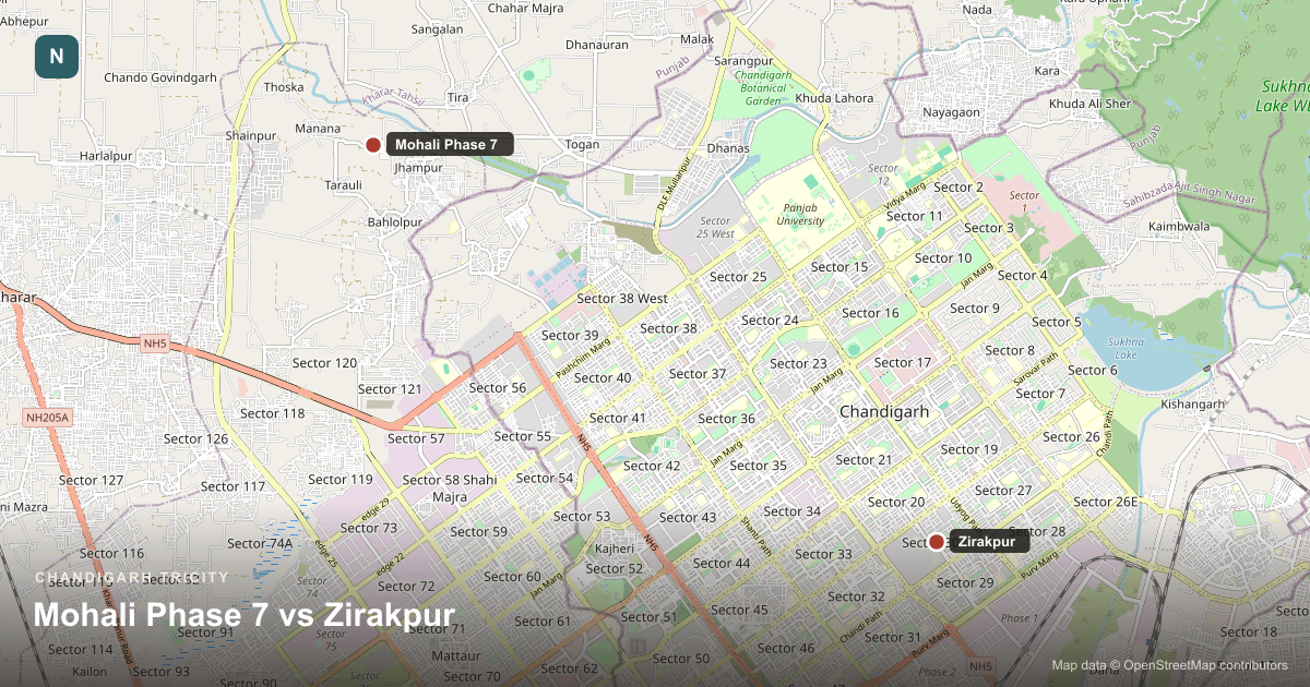 Two of the Tricity's most-compared localities, checked against Nexscore's actual connectivity, flood-risk and air-quality data — including where the data can't yet settle the question.