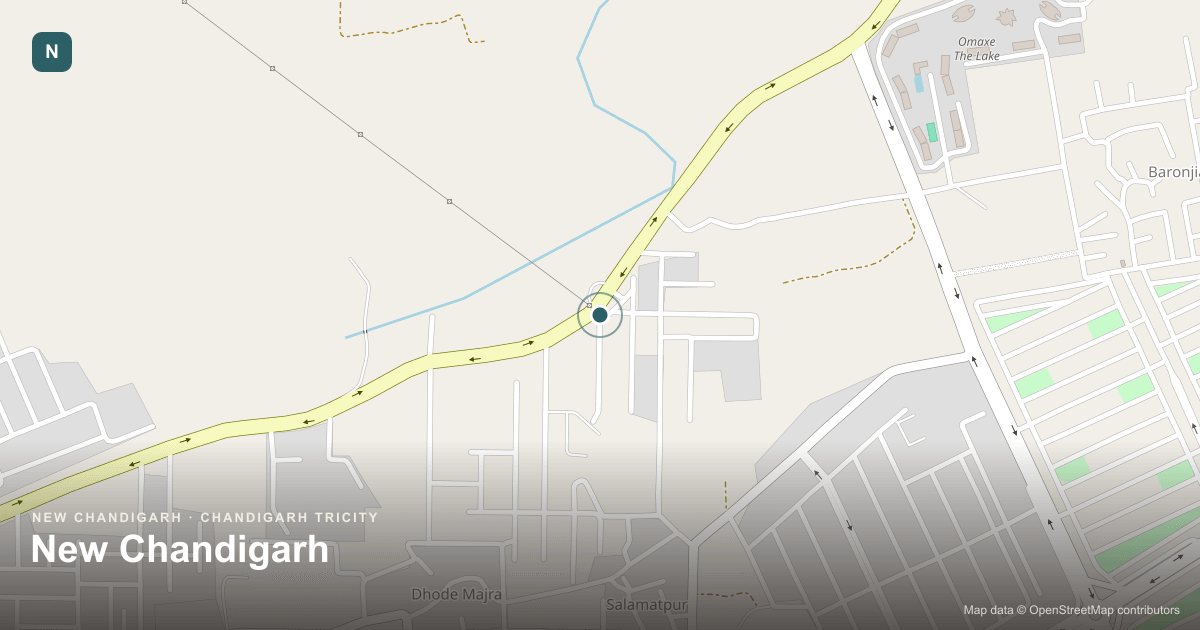 A newer planned township at the foothills edge of the Tricity, marketed heavily on greenery and lower density than the older sectors.